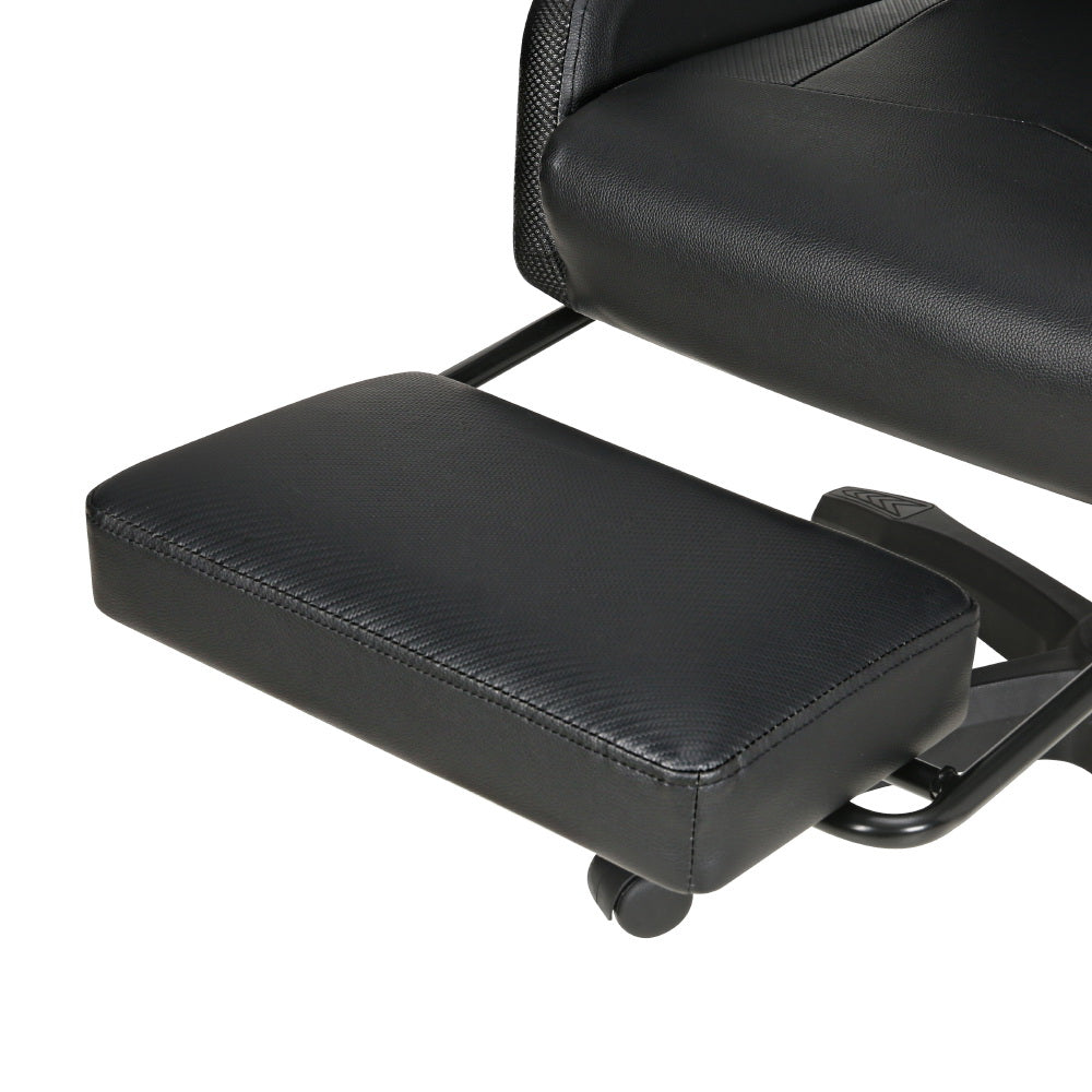 NNEDSZ 6 Point Massage Gaming Office Chair 7 LED Footrest Black-2