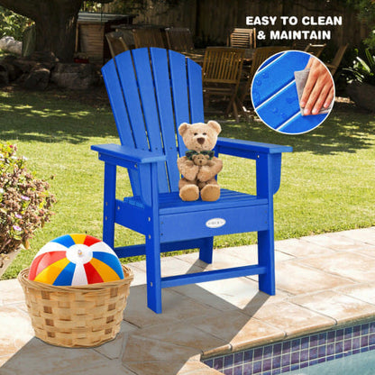 Patio Kids' Adirondack Chair with Ergonomic Backrest-Green