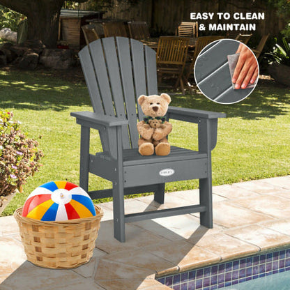 Patio Kids' Adirondack Chair with Ergonomic Backrest-Green