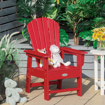 Patio Kids' Adirondack Chair with Ergonomic Backrest-Green