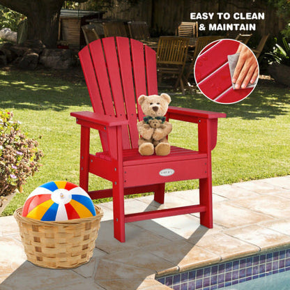 Patio Kids' Adirondack Chair with Ergonomic Backrest-Green