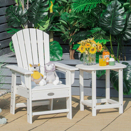 Patio Kids' Adirondack Chair with Ergonomic Backrest-Green