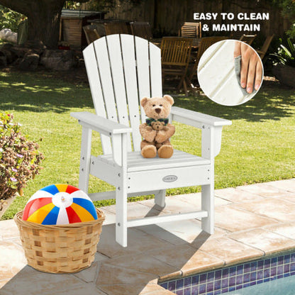 Patio Kids' Adirondack Chair with Ergonomic Backrest-Green