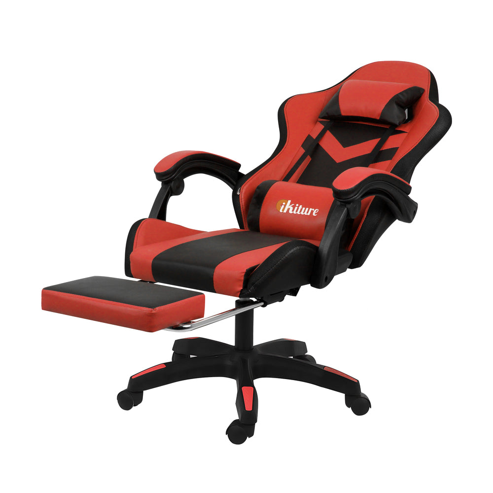 NNEED Racing Gaming Chair 7 RGB LED 8 Points Massage Black&Red-3