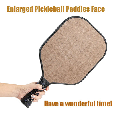 Pickleball Paddles Flax Fiber+Carbon Fiber Surface Polypropylene Honeycomb Inner Core Pickle Ball Racket with Comfortable Grip