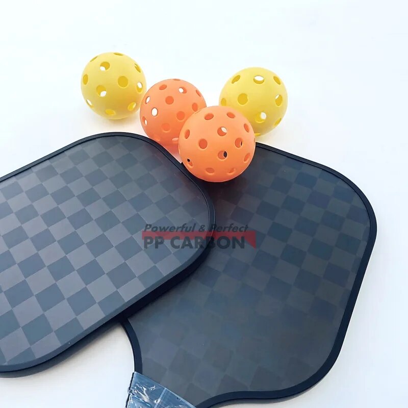 All-in-one Set For Two Pickle Ball For Beginners Premium 12K Carbon Fiber Paddle 4 Balls with Free Portable Racket Bag All Age