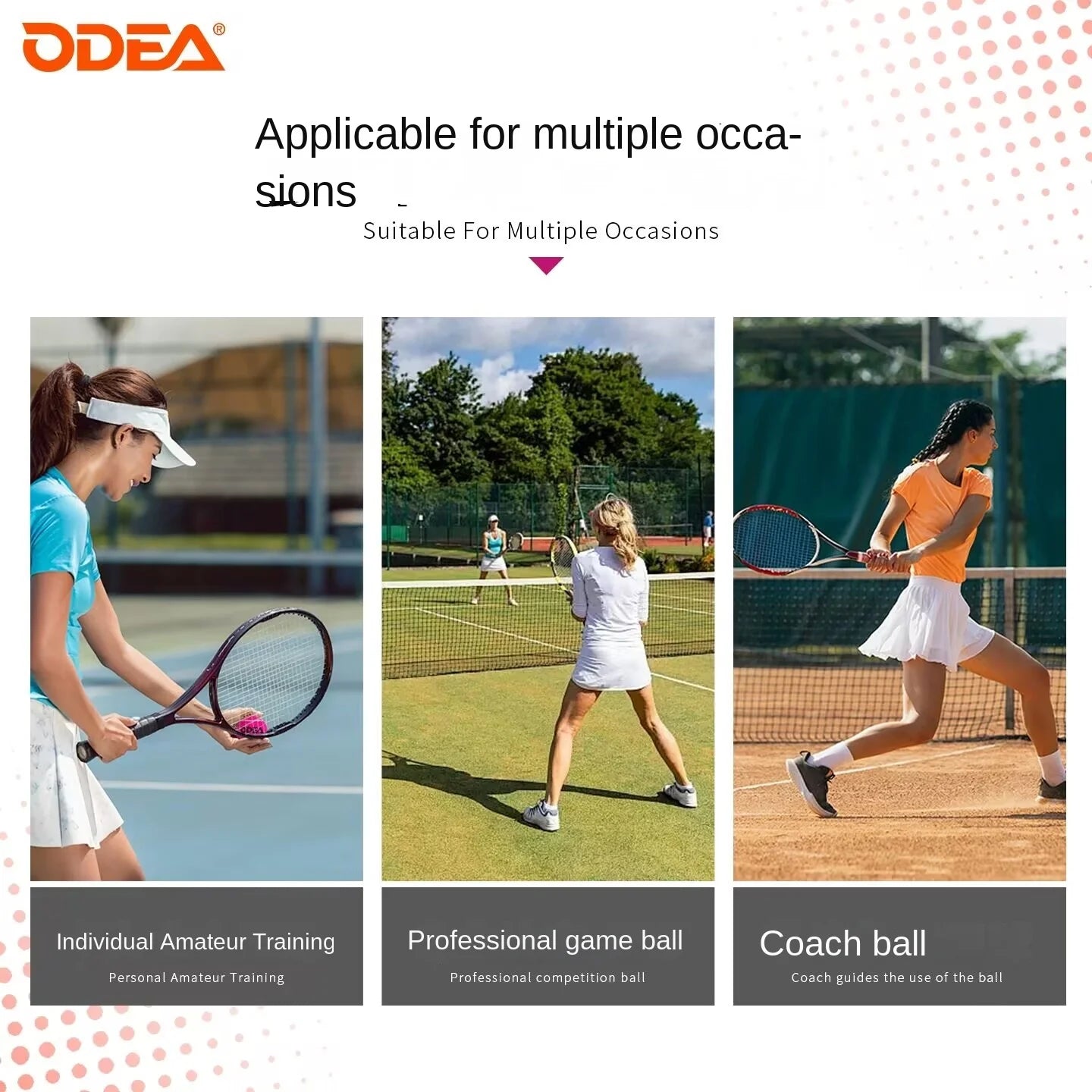 Odea Profession Tennis Padel Balls Match Ball PADEL BALL Cage Tennis High Elasticity Durable Training Ball