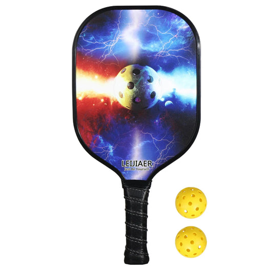 Ultralight Pickleball Paddle and Ball Set Carbon Fiber Surface Pickle Ball Racket 1 Paddles with 2 Balls beach tennis racket