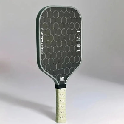 Pickleball Paddle Carbon Fiber T700 Polymer Honeycomb Core Carbon Friction Surface Enhanced Power, Rotation and Control 16mm