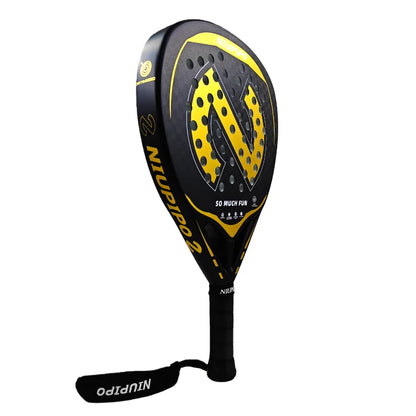Padel Paddle 12K Premium Carbon Fiber Face ，Teardrop Shape Padel，Optimal Spin & Control for Professional Tournament Grade