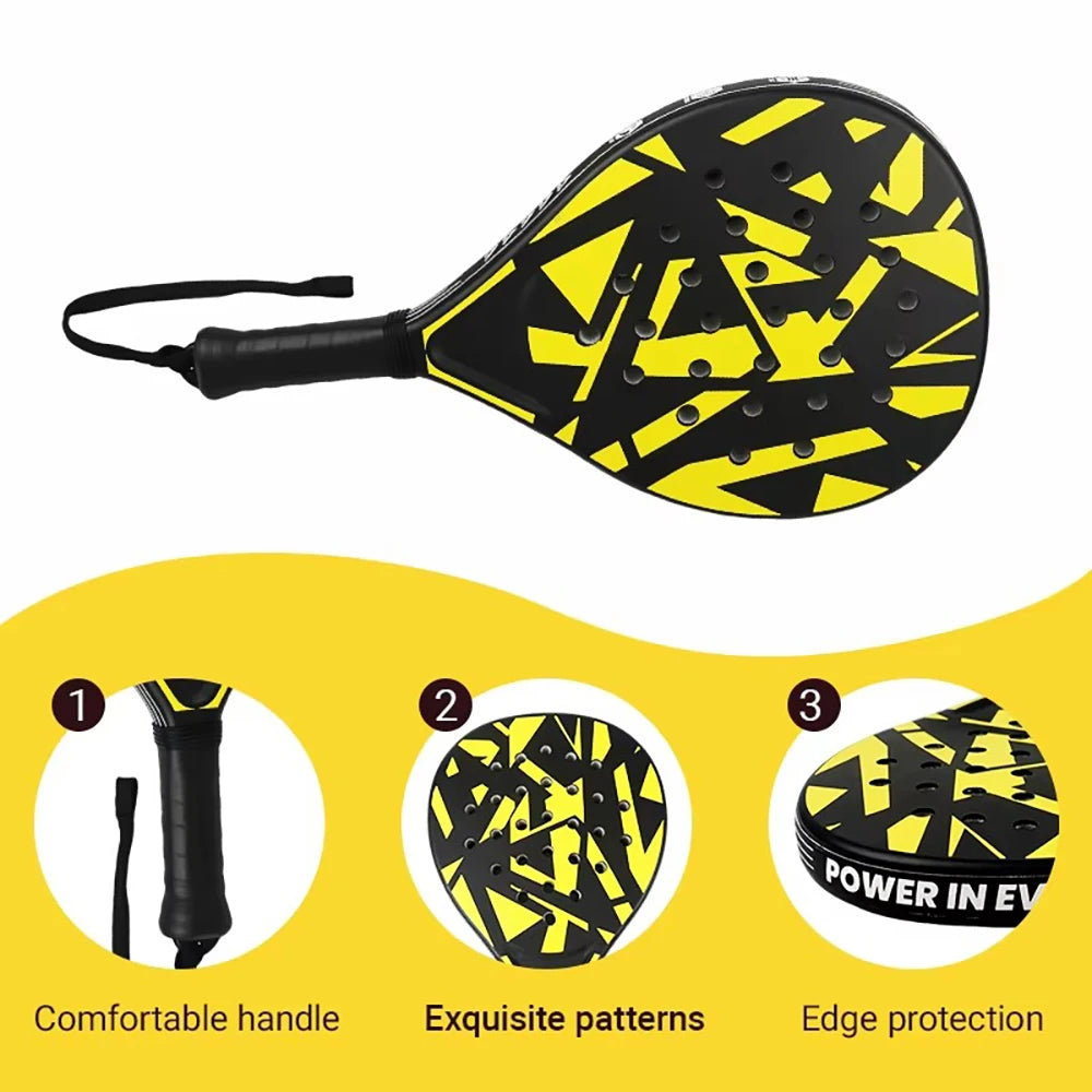 Best Beginner Padel Racket with EVA Softcore Lightweight Paddle for Control and Accuracy on Padel Court for Kids Adult
