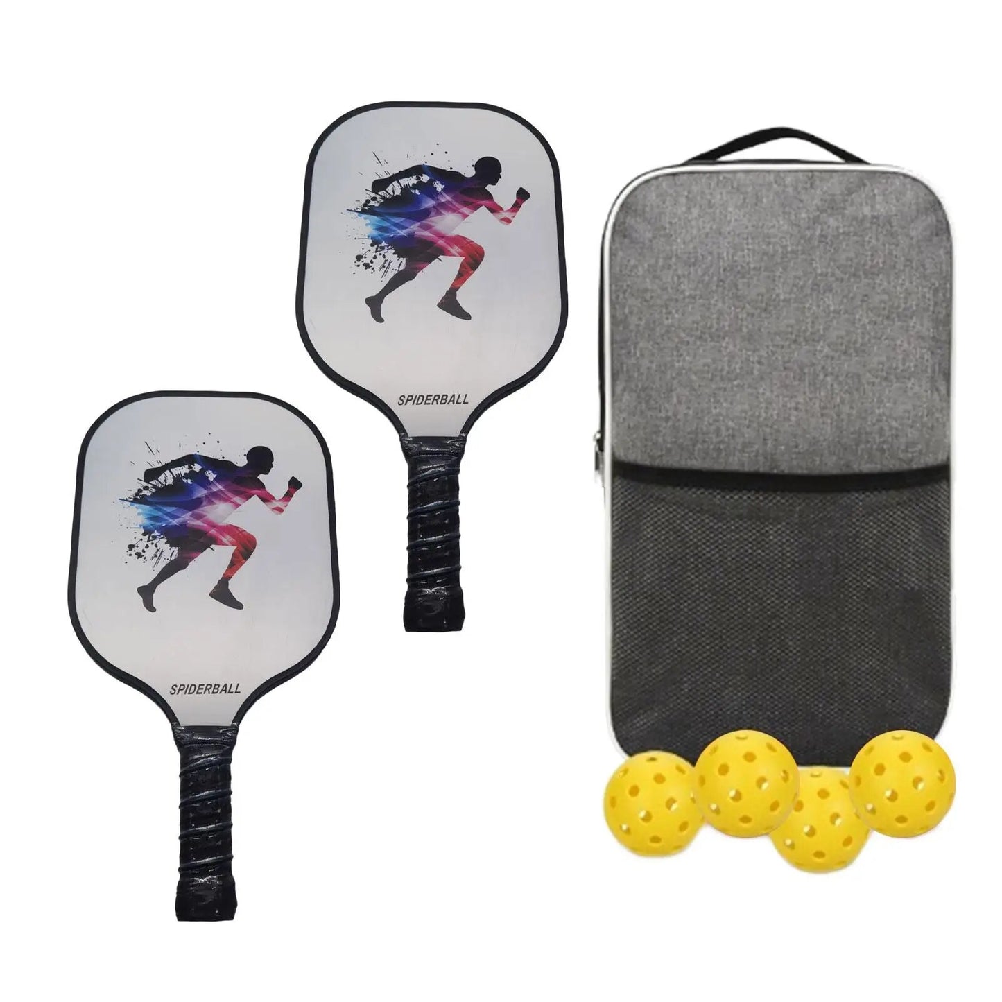 Pickleball Paddles 4 Pickleballs Lightweight and Carry Bag Professional Edge Guard Fiberglass Rackets Pickle Ball Paddle for Men