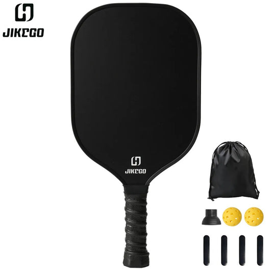 JIKEGO Carbon Fiber Pickleball Paddle Set 16mm Racquet Pickle Ball Racket Professional Lead Tape Cover