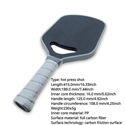 Pickleball Paddle Full Carbon Surface Fiber Carbon Fiber Pickleball Paddles Pickle Ball Paddle Racket Thermoforming