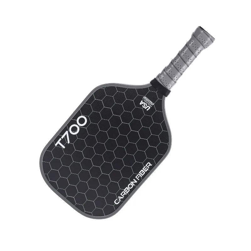 Pickleball Paddle Carbon Fiber T700 Polymer Honeycomb Core Carbon Friction Surface Enhanced Power, Rotation and Control 16mm