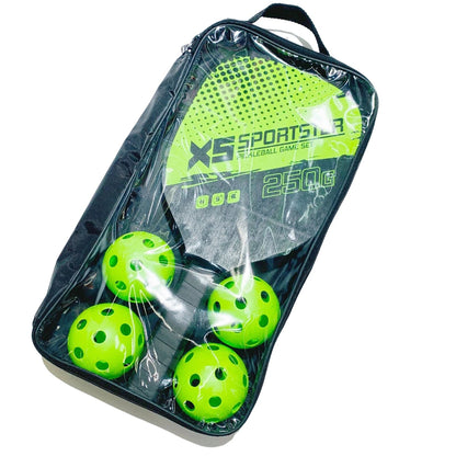 Pickleball Rackets Set Light Pickle-Ball-Paddle-Set with 4 Outdoor Indoor Balls Ideal Training Equipment Gift