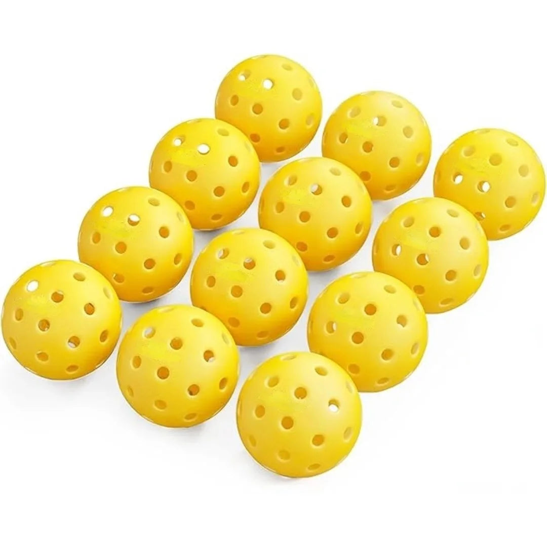 12PCS Indoor Pickleball Balls – 40 Hole Durable Colorful Pickleballs, 72mm
