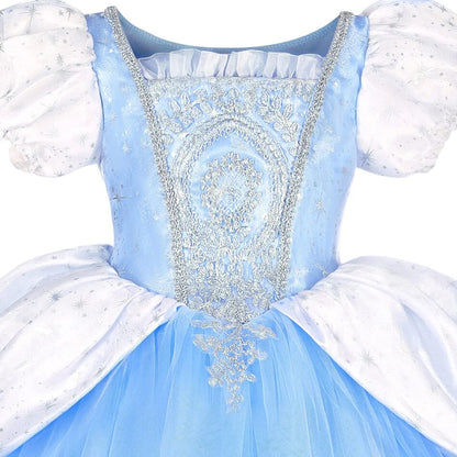 Cinderella Dress for Halloween Christmas Luxury Lace Ball Gown Party Girls Cosplay Princess Costume Kids Clothes Birthday 2-11Y