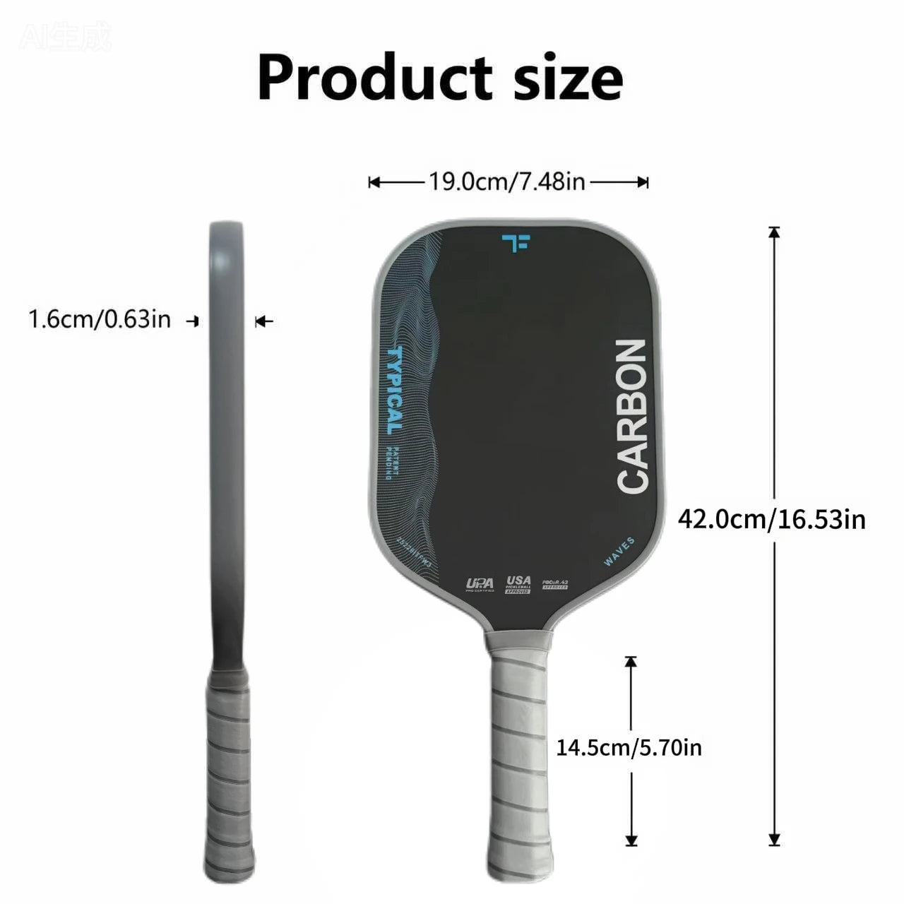 2026 T700 Carbon Fiber Pickleball Paddle – 16mm High Density Foam Core