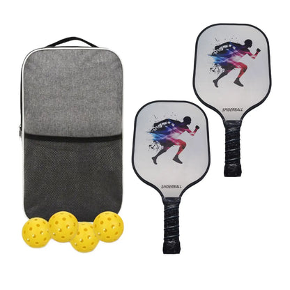 Pickleball Paddles 4 Pickleballs Lightweight and Carry Bag Professional Edge Guard Fiberglass Rackets Pickle Ball Paddle for Men