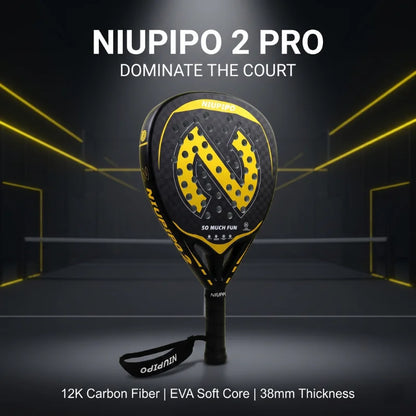 Padel Paddle 12K Premium Carbon Fiber Face ，Teardrop Shape Padel，Optimal Spin & Control for Professional Tournament Grade
