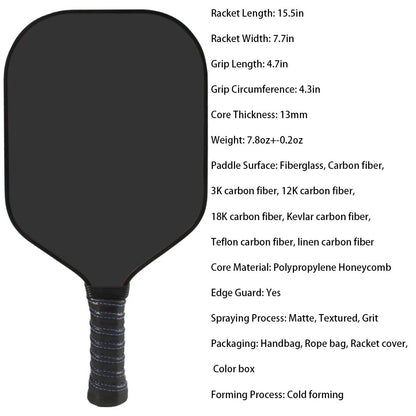 Pickleball Paddle Personalized Customization Picture/Logos, Carbon/Glass Fiber Thermoforming/Cold Forming Pickle Ball Racket