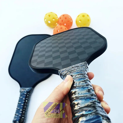 Family Outdoor Activity Pickle Ball Set Premium 12K Carbon Fiber Paddles For 2 Persons Free Portable Bag Included