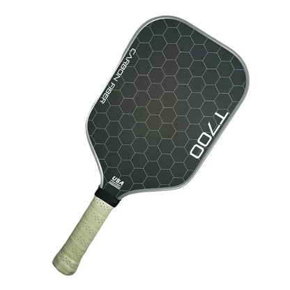 Pickleball Paddle Carbon Fiber T700 Polymer Honeycomb Core Carbon Friction Surface Enhanced Power, Rotation and Control 16mm