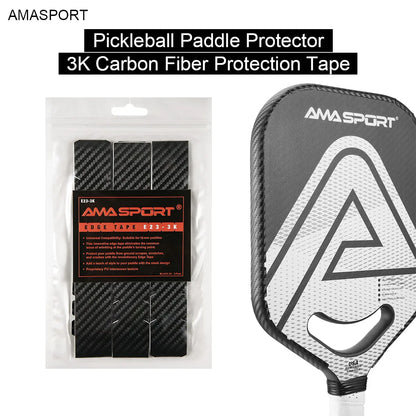 AMASPORT 3k Carbon Pickleball Paddle Protection Tapes PU Protector Prevent Racket from Scratching Pickle Ball Accessories