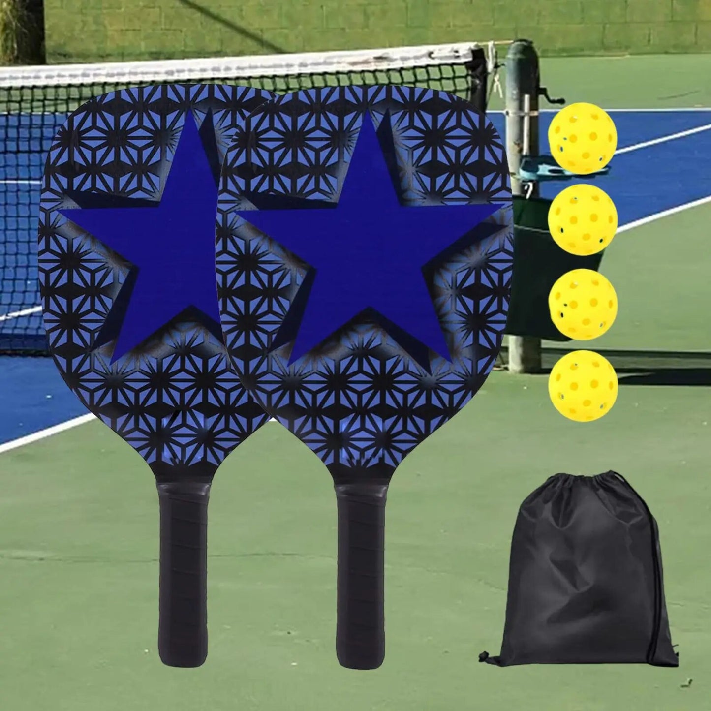 Pickleball Paddles Comfort Grip with Carry Bag with 4 Balls Pickle Ball