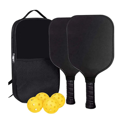 Premium Pickleball Paddles Polypropylene Core Portable Fiberglass Face Pickle Ball Rackets and Pickleball Balls with Bag