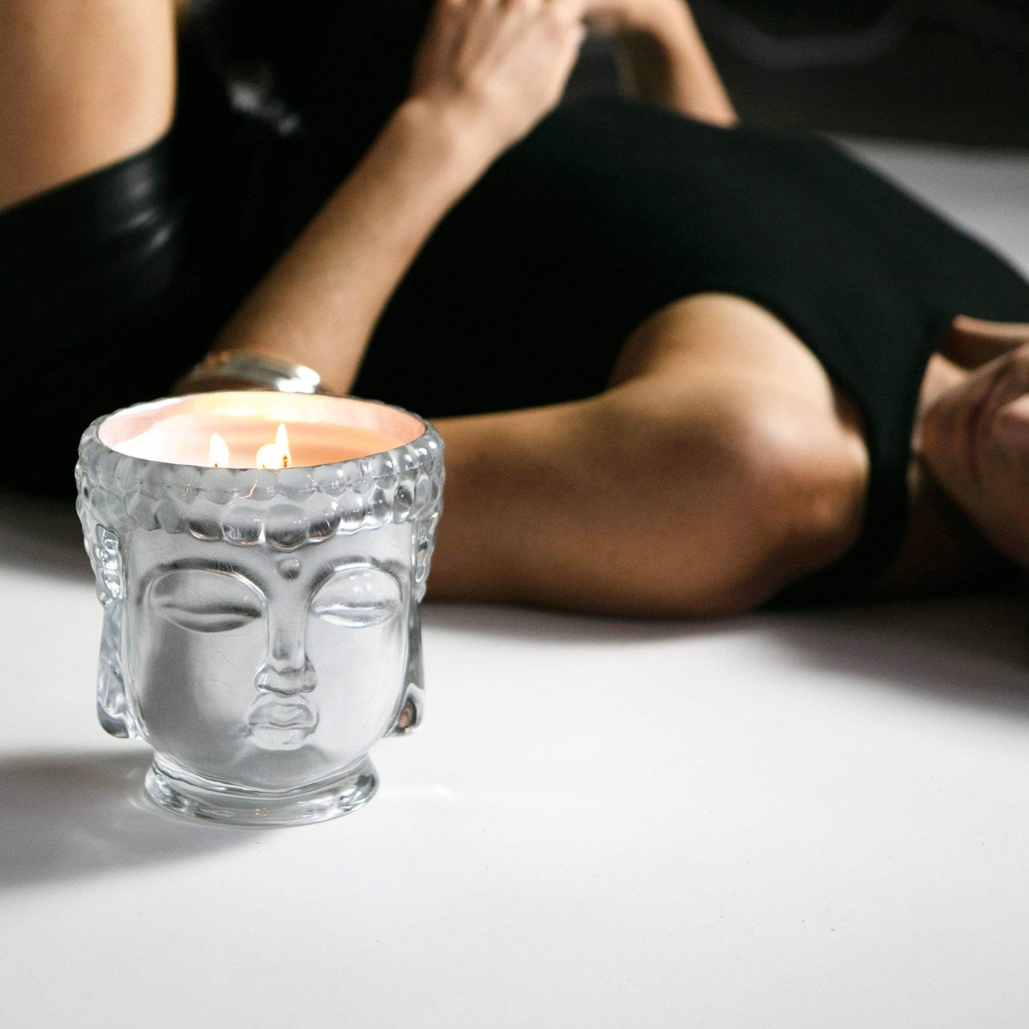 Thompson Ferrier Glass Buddha Candle