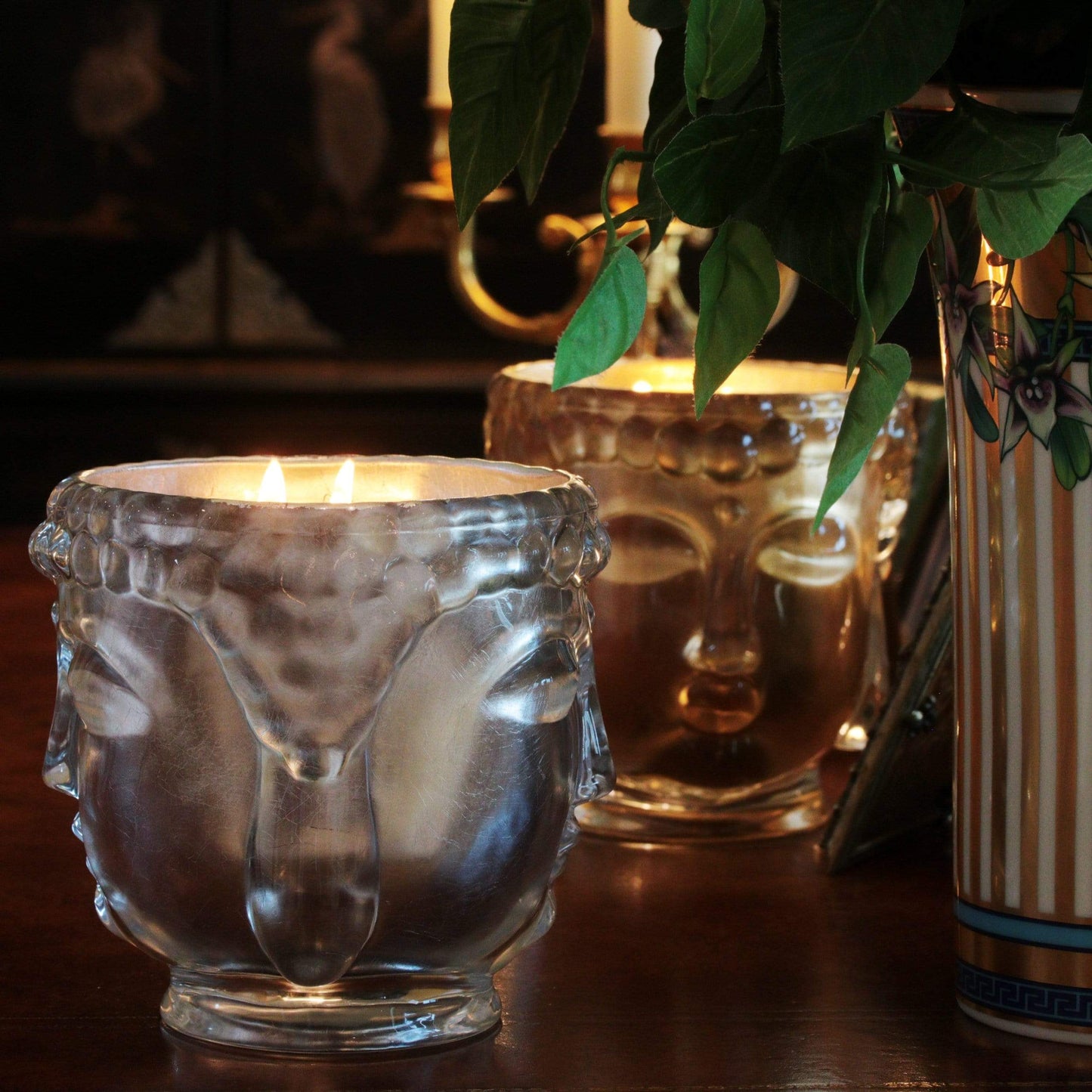 Thompson Ferrier Glass Buddha Candle