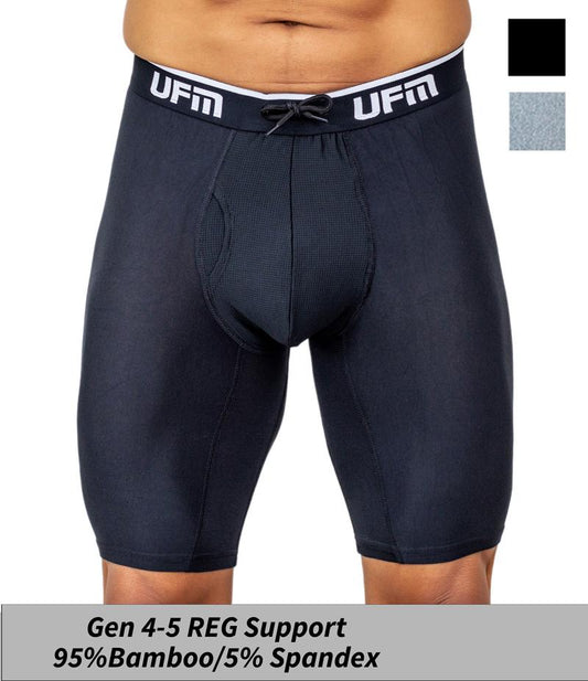 REG Support 9 Inch Boxer Briefs Bamboo (Viscose)/ Spandex - in Black