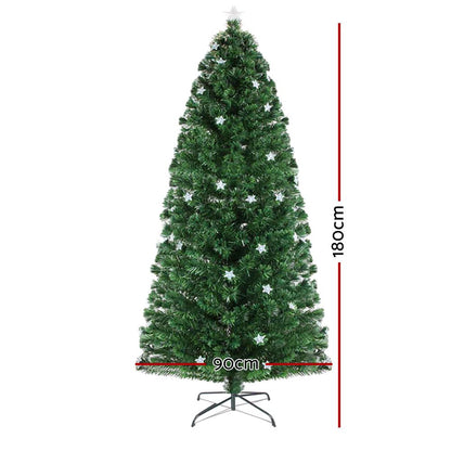 Jingle Jollys 1.8M 6FT LED Christmas Tree Xmas Optic Fiber Multi