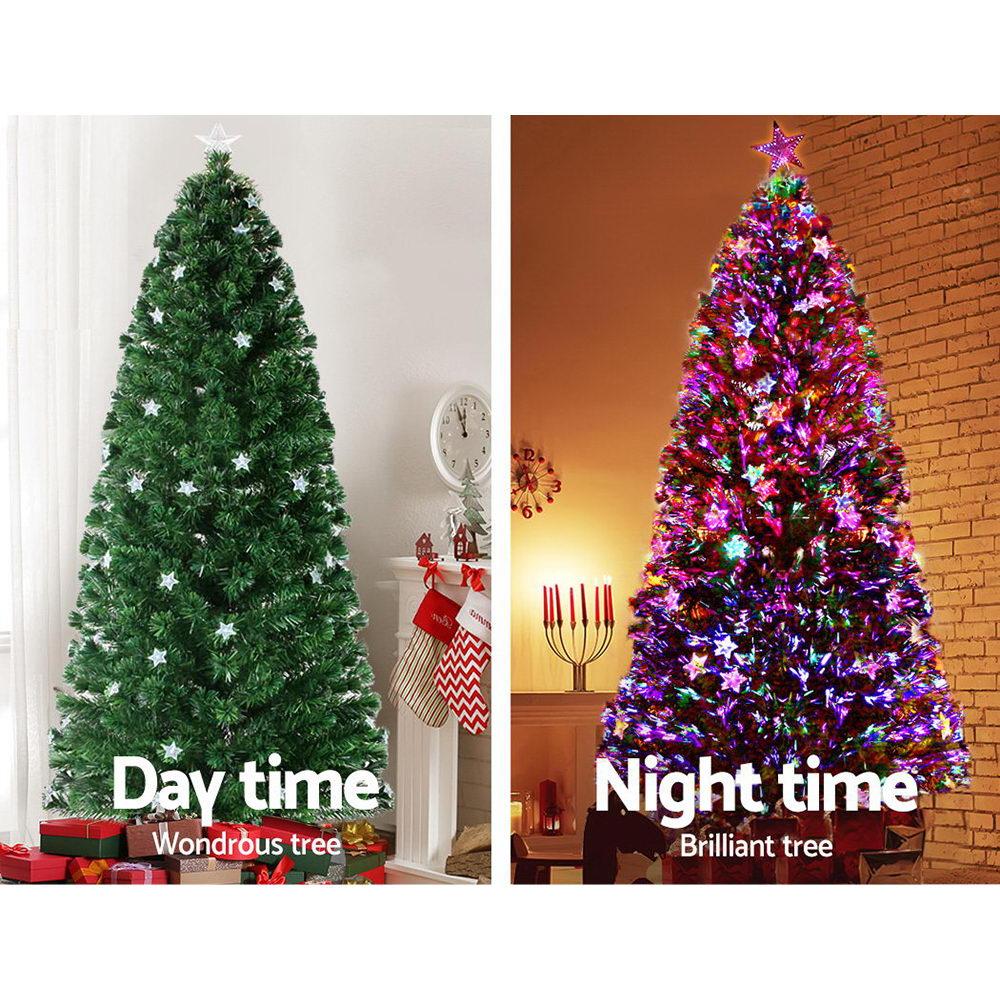 Jingle Jollys 1.8M 6FT LED Christmas Tree Xmas Optic Fiber Multi