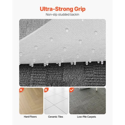 Chair Mat with Lip, 36 x 48-inch Office Chair Mat for Low Pile Carpeted Floors, Plastic Floor Protector Rug with Studded, Non-Slip & Easy to Clean, Smooth Glide Under Desk Rug for Home Office