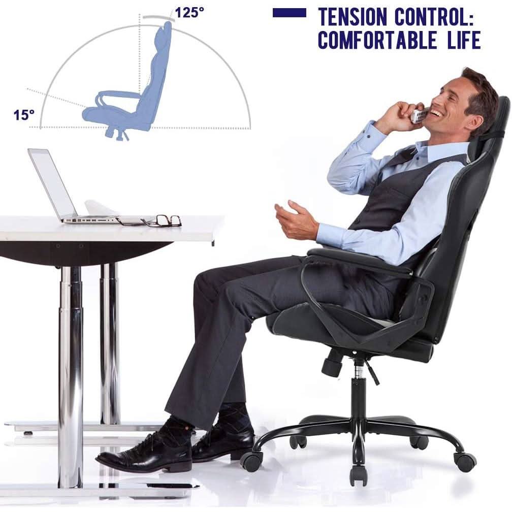 Ergonomic Gaming Chair White With Lumbar Support High Back-1