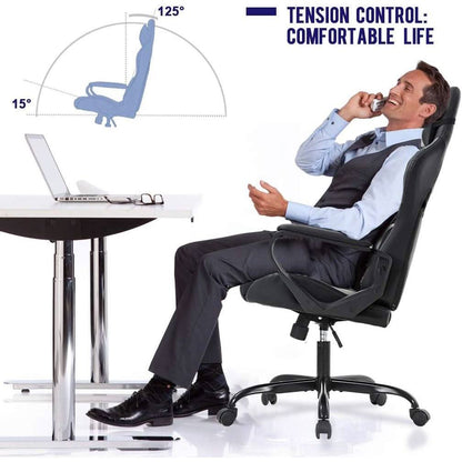 Ergonomic Gaming Chair White With Lumbar Support High Back-1
