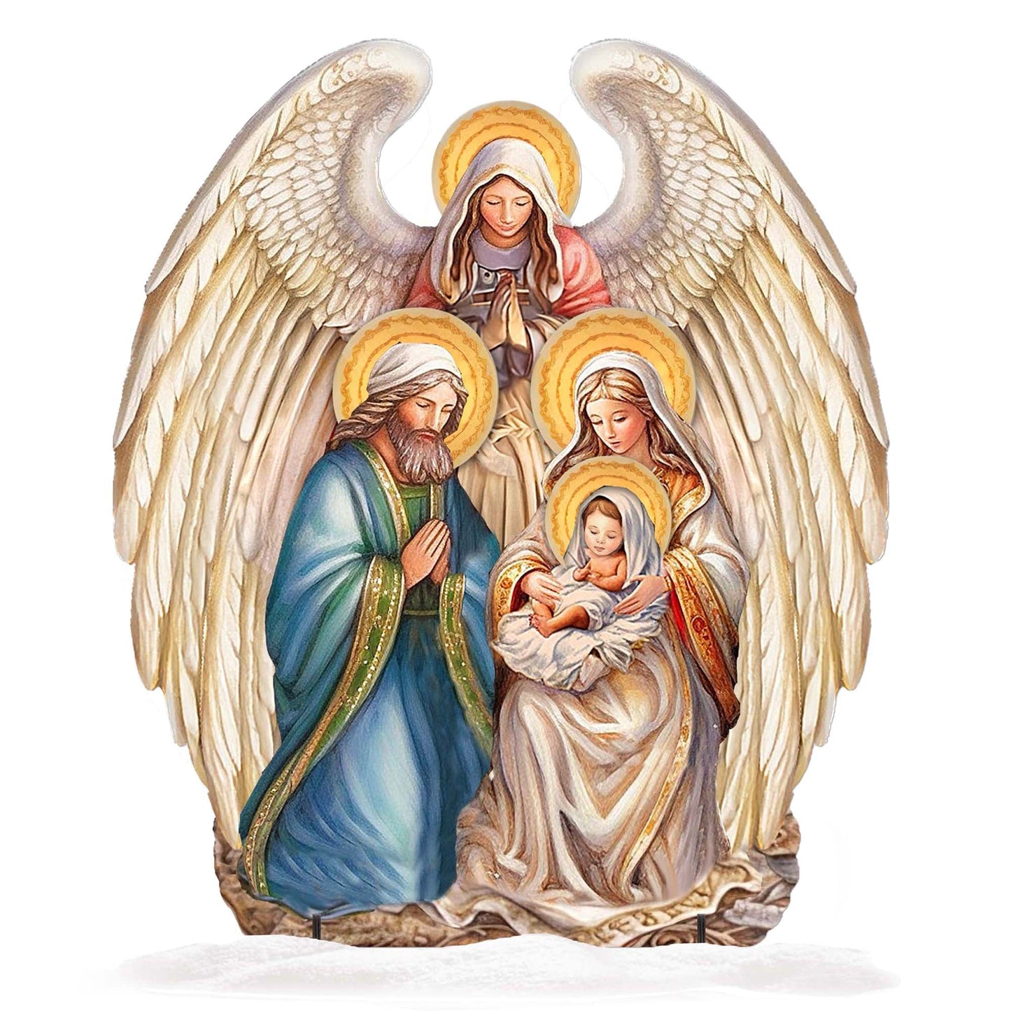 Nativity with Angel Outdoor Decor by G. Debrekht - Nativity Holiday Decor - 8611056F-4