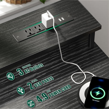 Forty Seven Inch Gaming Desk With RGB LED Illumination-3