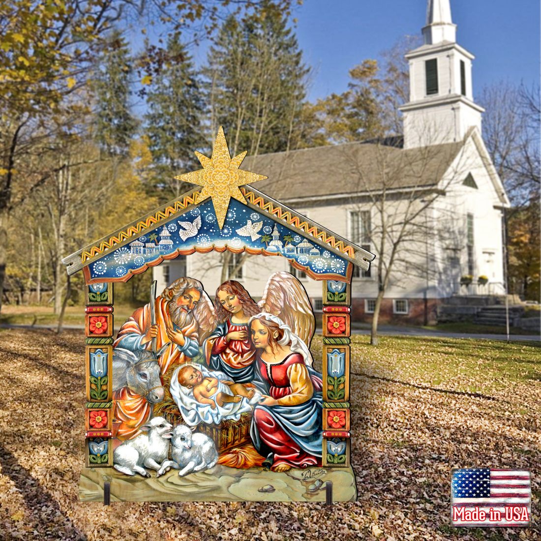 Nativity Outdoor Decor by G. DeBrekht - Nativity Holiday Decor - 8114031F-1