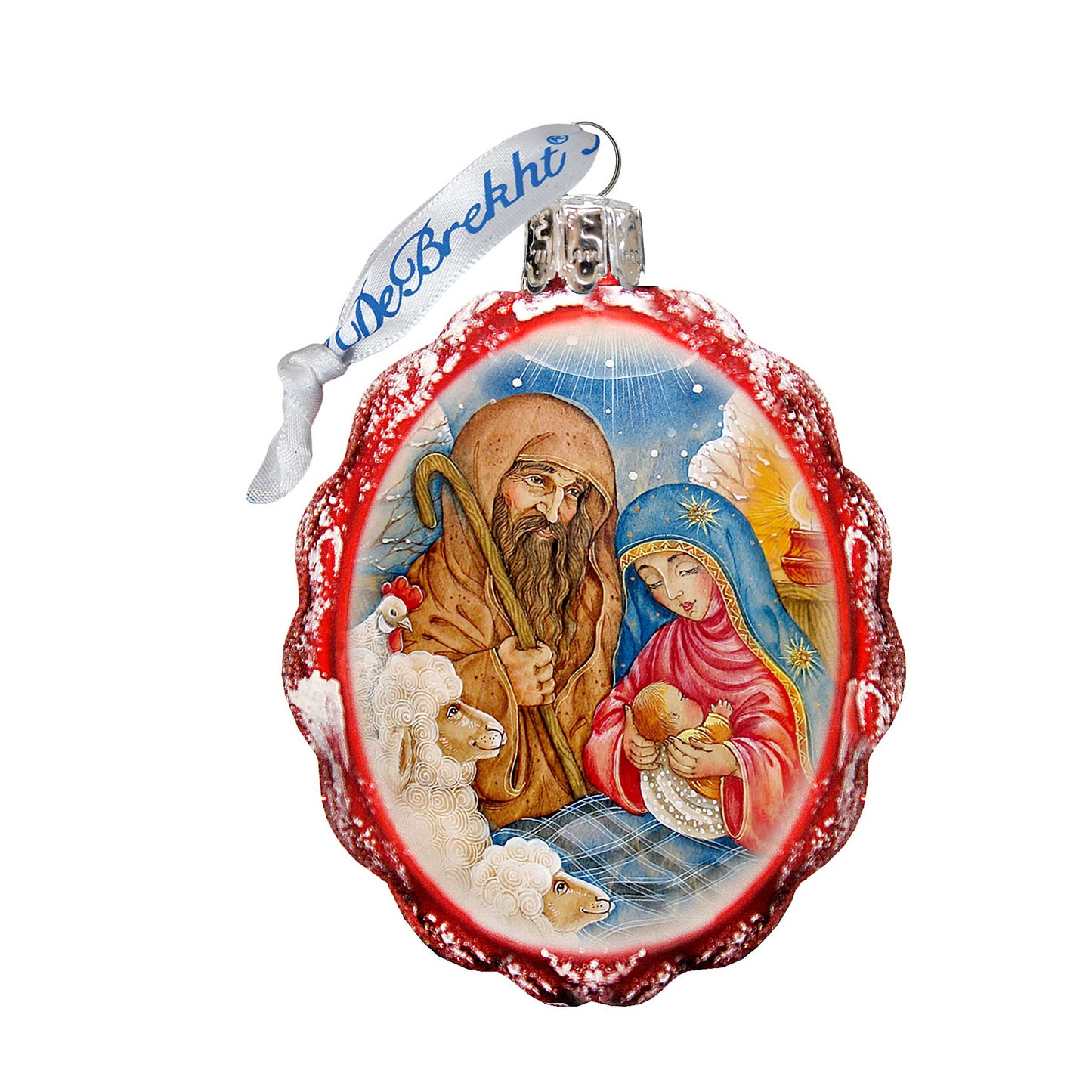 Nativity Glass Ornament Keepsake,, Nativity Inspirational Decor - 772029-4