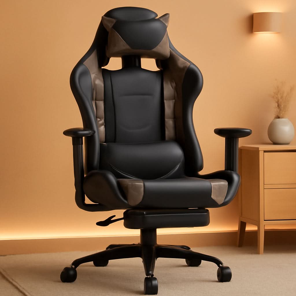 Ergonomic PU Leather Gaming Chair With Lumbar Support-0
