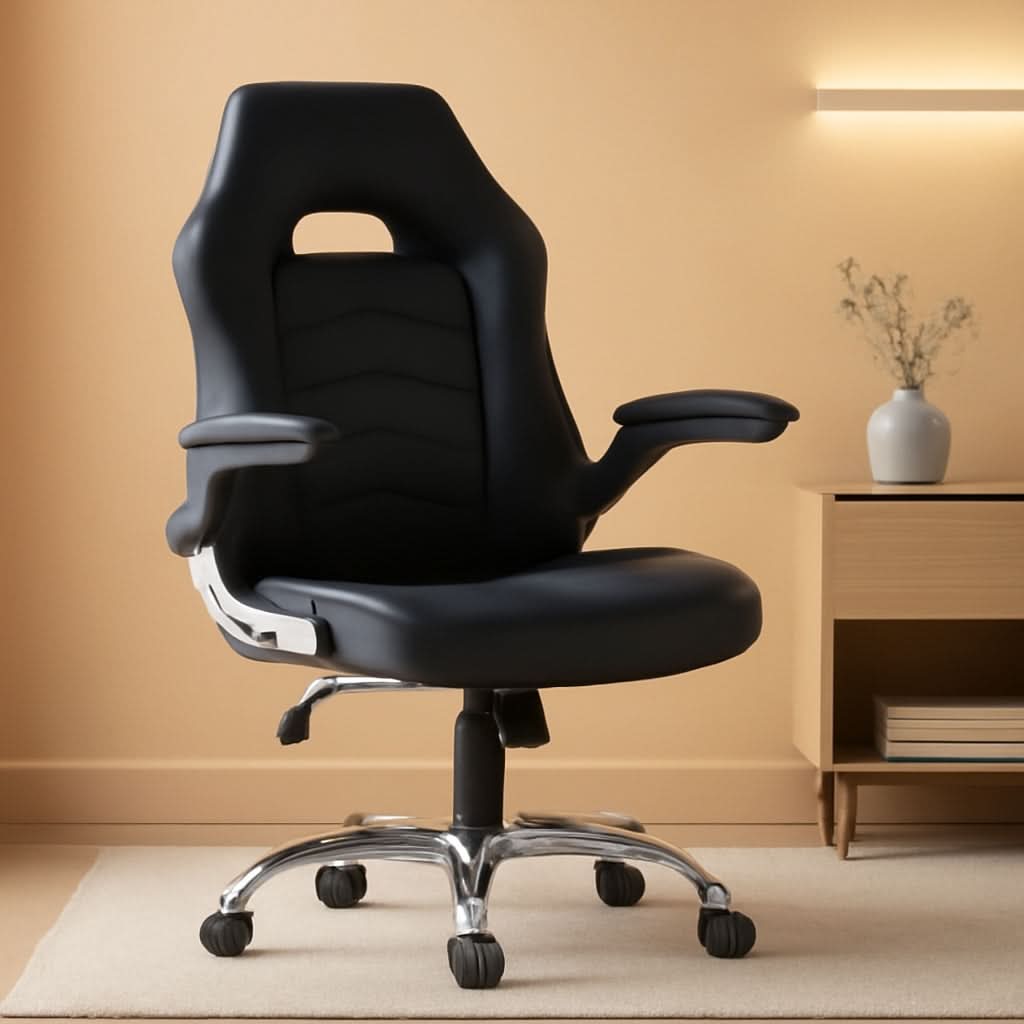 Ergonomic Gaming Chair With Height Adjustability Black-0