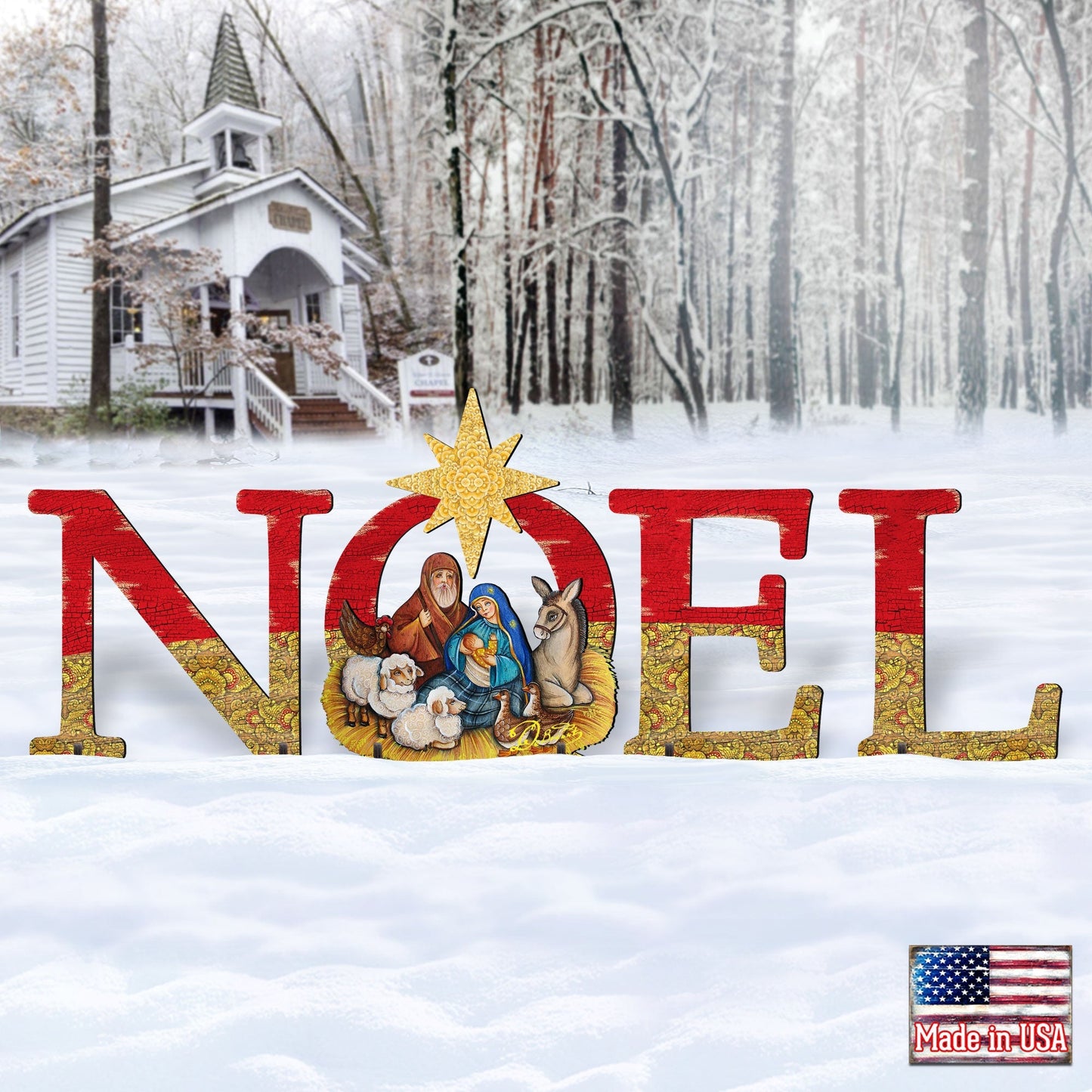 Noel Outdoor Nativity Set by G. DeBrekht - Nativity Holiday Decor - 8121458F-S4L-0