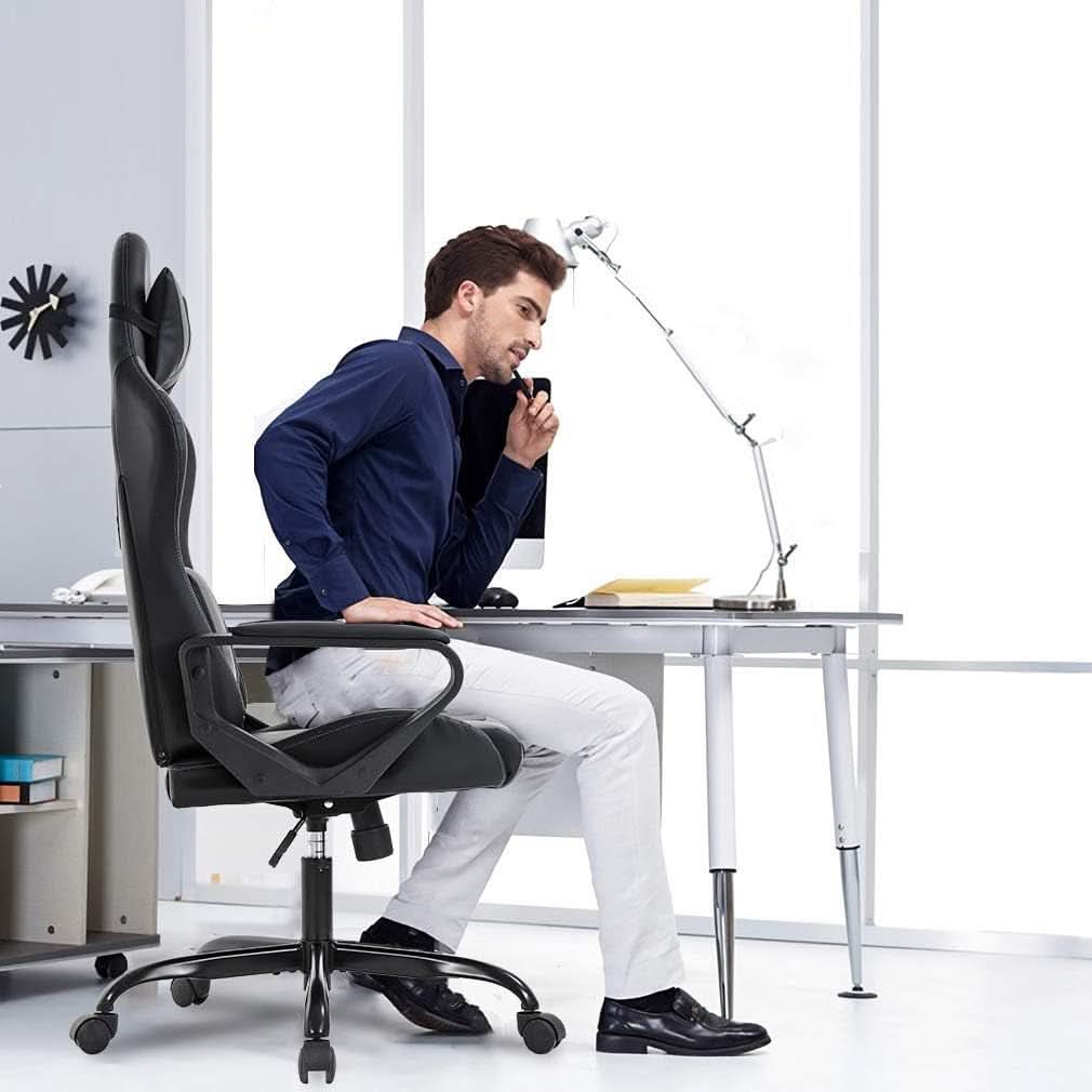 Gaming Chair With Ergonomic Adjustable Lumbar Support-1