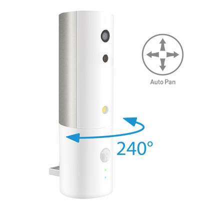 Hermes Portable Security Camera - White, AI Detection, Night Vision