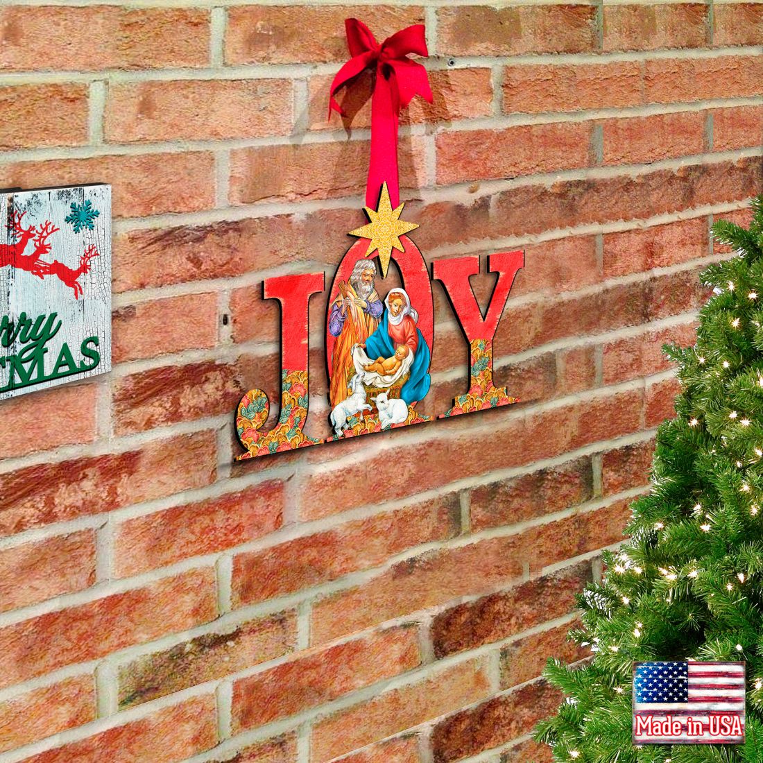 Regal Joy Nativity Christmas Nativity Door Decor by G. DeBrekht - Nativity Holiday Decor - 8121456H-2