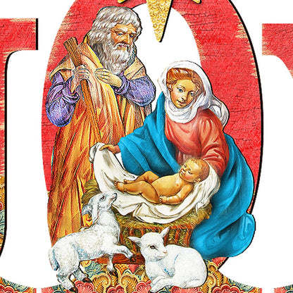 Regal Joy Nativity Christmas Nativity Door Decor by G. DeBrekht - Nativity Holiday Decor - 8121456H-1